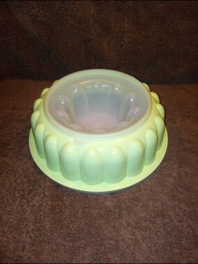 Vintage Tupperware 3 Piece Mint Green Jell-O Mold
